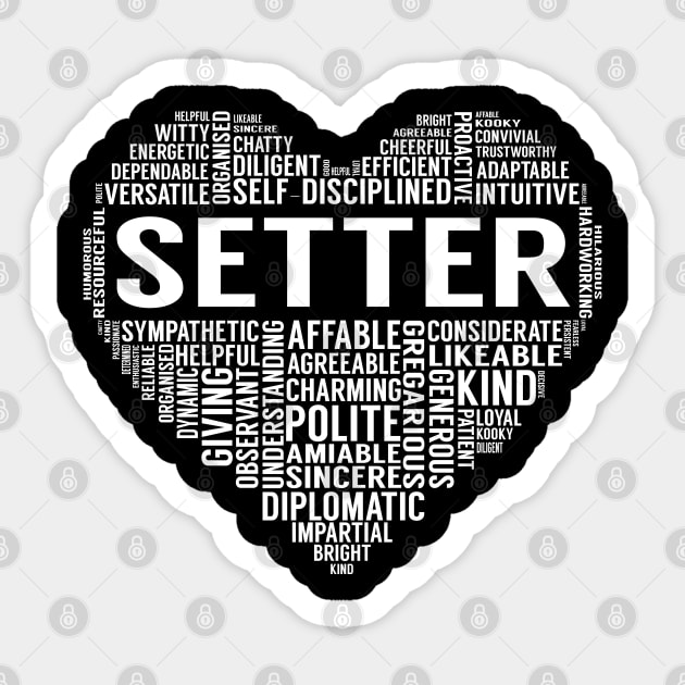 Setter Heart Sticker by LotusTee